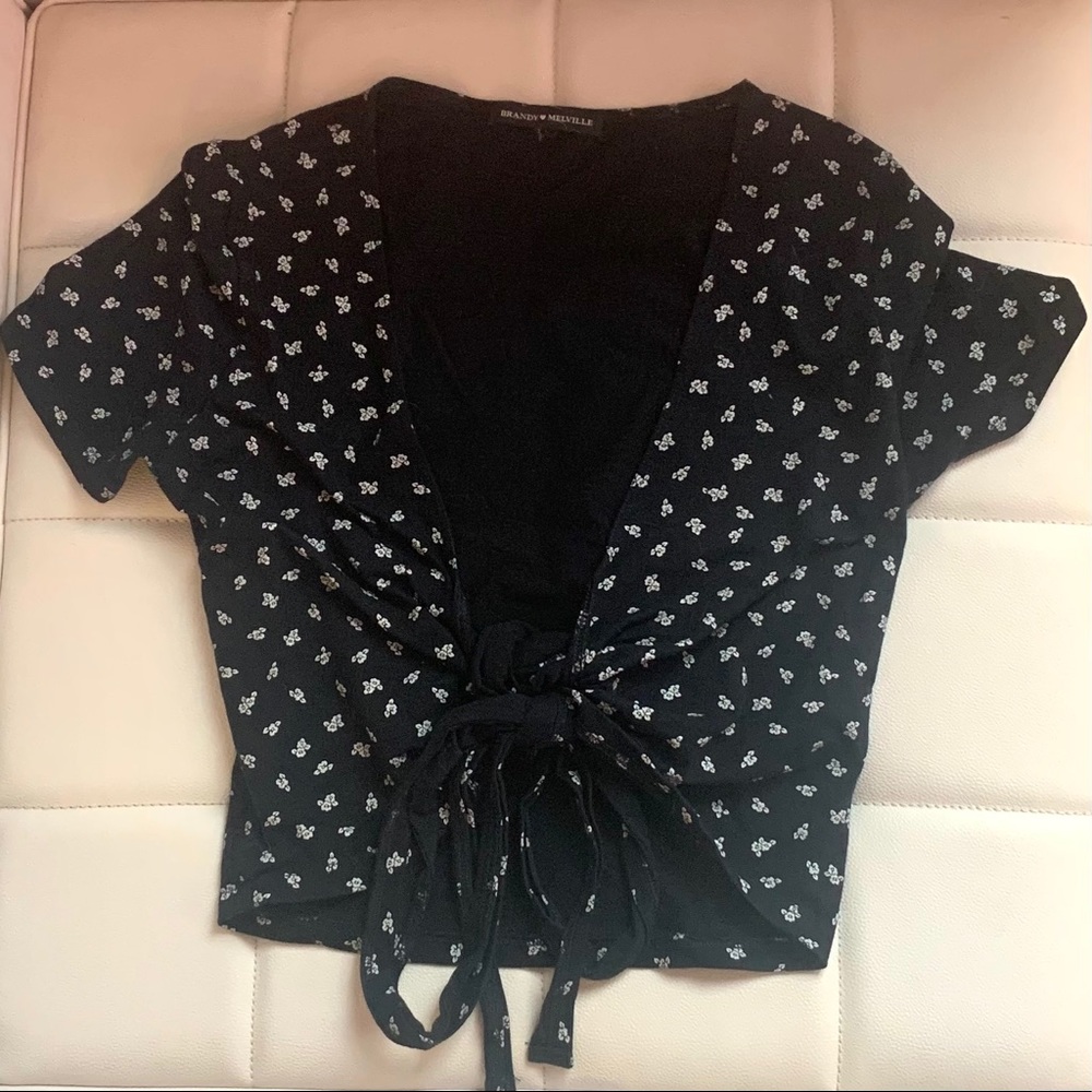 Brandy Melville Floral Rae Wrap Top